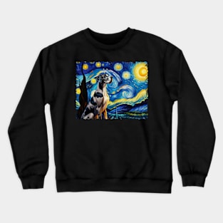 Dog Starry Night Great Dane Whispers, Tee Triumph Extravaganza Crewneck Sweatshirt